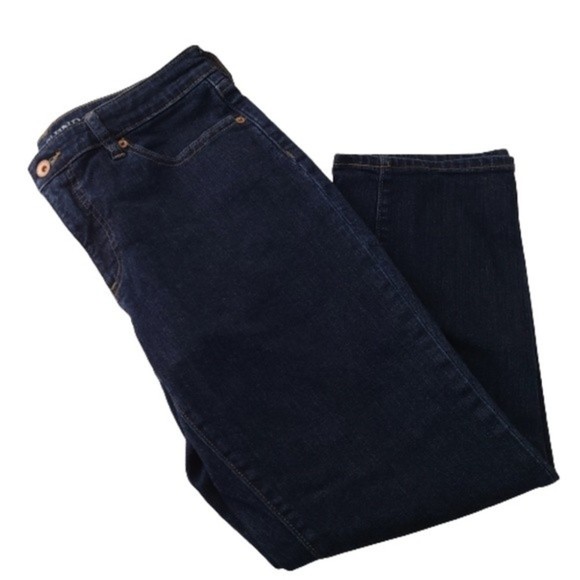 Land's End Mid Rise Crop Blue Jean Womens Sz 8 - Picture 14 of 14